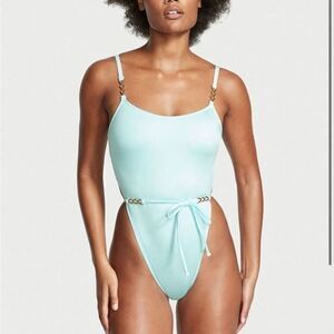 VICTORIA'S SECRET SWIM Chain Strap High-Leg One-Piece Swimsuit XL womens NWT